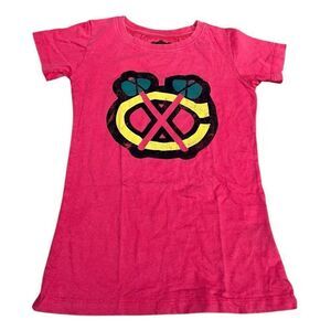 Red Jacket Youth XS Red Chicago Blackhawks Vintage Hockey Logo T Shirt NWT